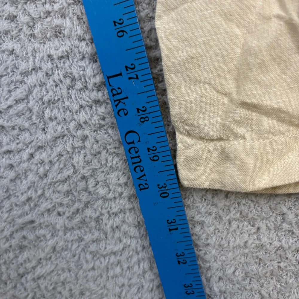Club Room 100% Linen Pants Mens XL Beige Luxury Drawstring Elastic Waist Beach